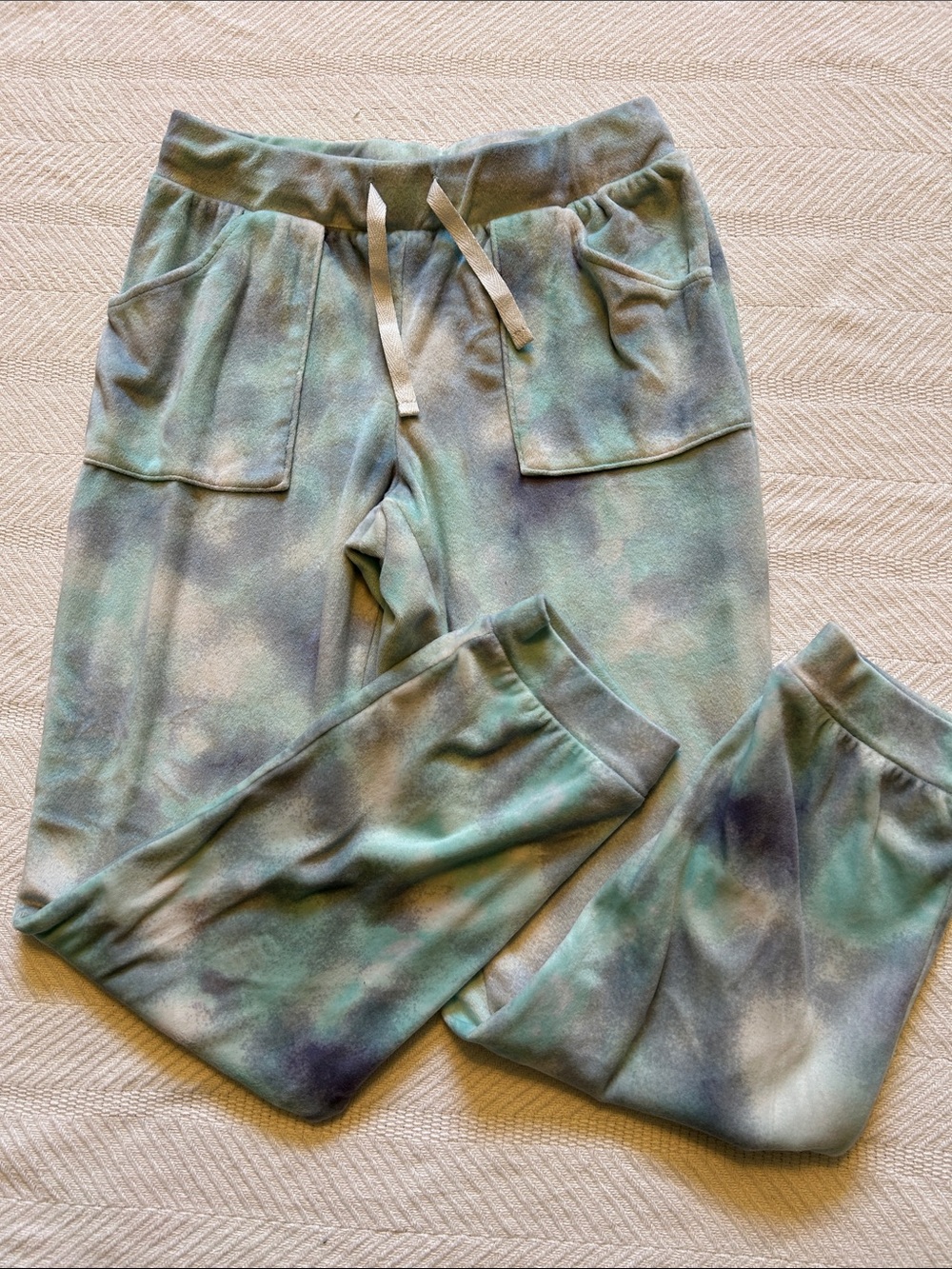 Cat & Jack light blue tie-dye shorts